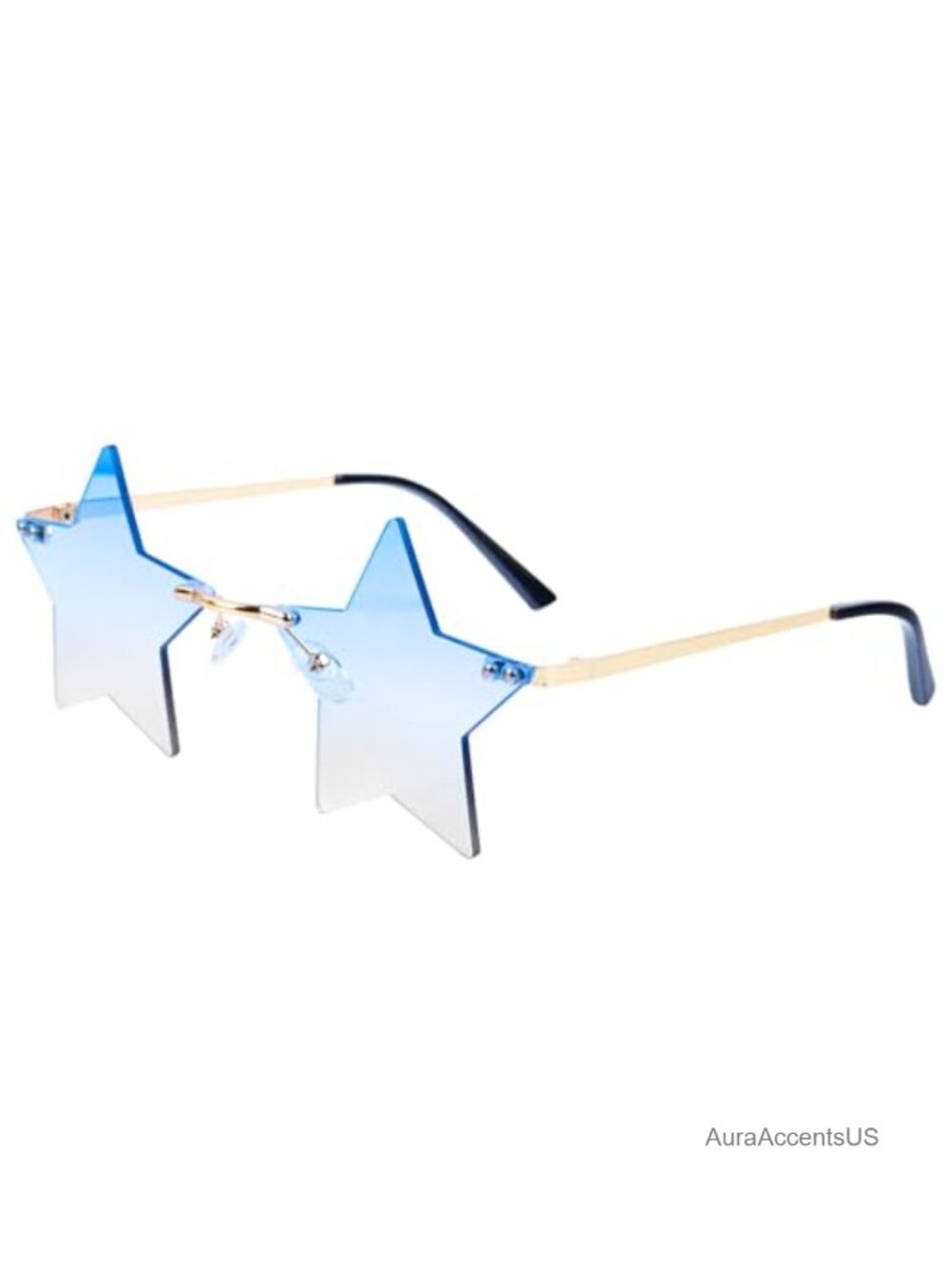 Rimless Star Shape Sunglasses Fashion Glasses Metal PC
